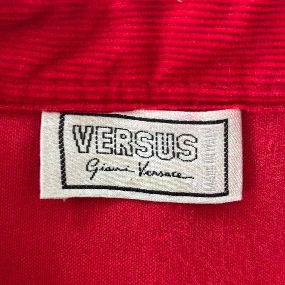 Versus Versace Red Men's Jacket Red corduroy size XL Vintage 90’s - Picture 6 of 12